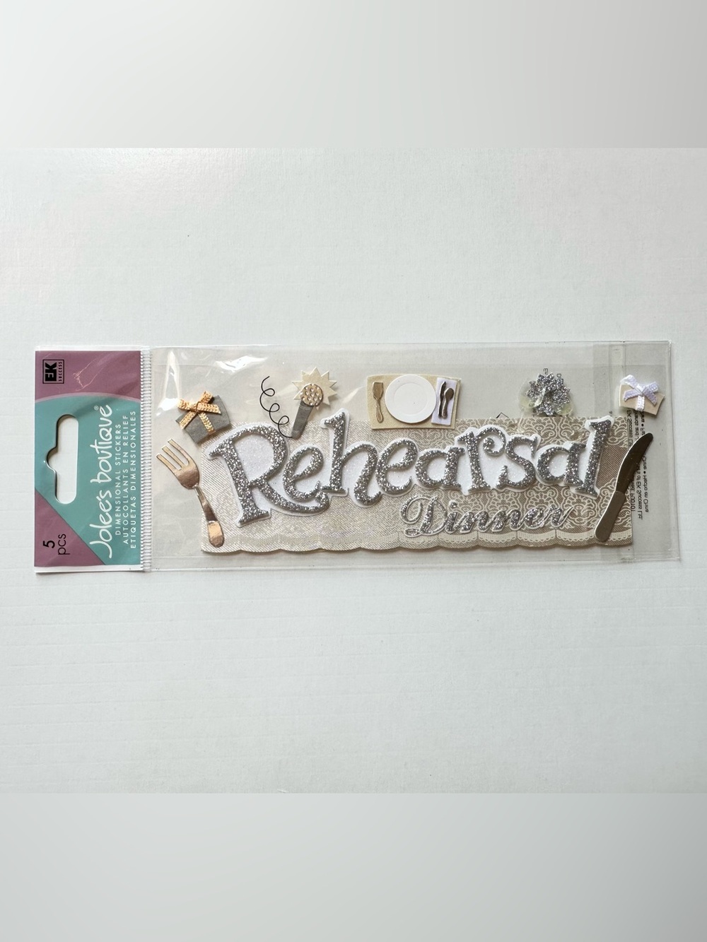Jolee’s Boutique “Rehearsal Dinner” 3D Dimensional Scrapbook Sticker